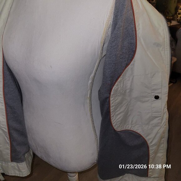 Timberland Jacket Mens Large  Khaki Cotton blend Vintage HO9 F Concealed Pocket - Picture 8 of 10